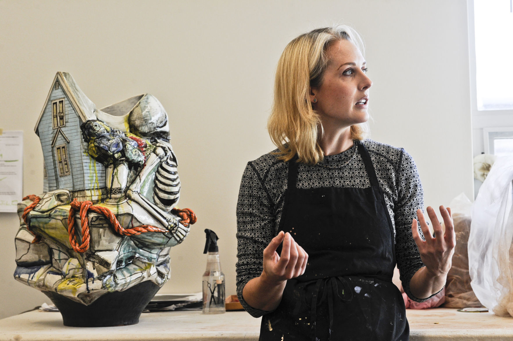 Jessica Brandl, a two-year resident at the Archie Bray,